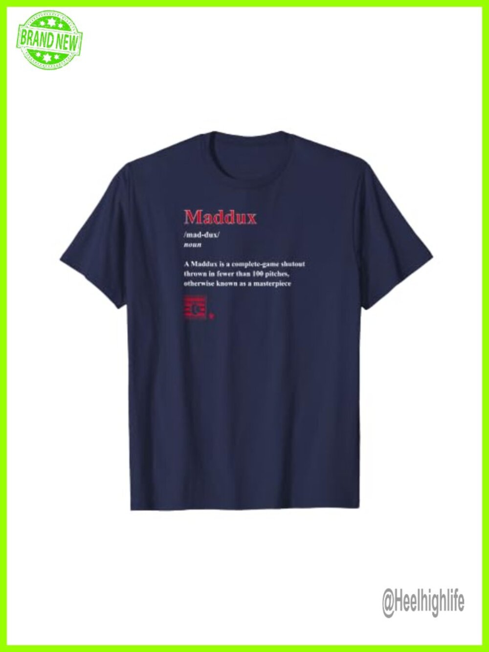 Greg Maddux Baseball Definition Hall of Fame Graphic T-Shirt Tee